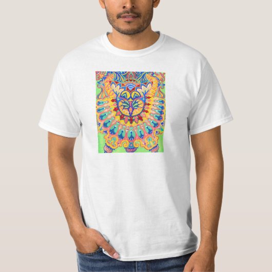 Louis Wain Psychedelic Cat Tシャツ (正面)