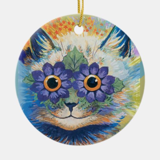 Louis Wain Psychedelic Cats セラミックオーナメント (正面)