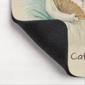 Louis Wain White cat with a fan CC0074 マウスパッド (コーナー)