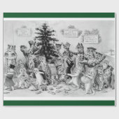 Louis Wain's Cats'Christmasパーティー-ヴィンテージラップ ラッピングペーパー (フラット)