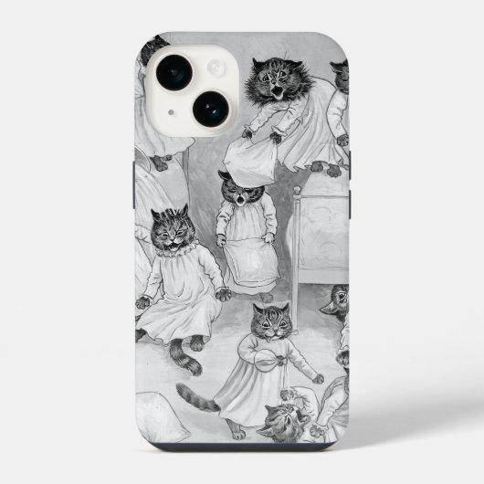 Louis Wain's Kittens in the Dorm iPhoneケース (裏面)