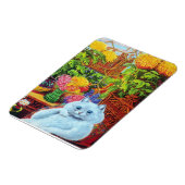 Louis Wain's White Cat in Garden Room マグネット (左側)