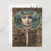 Louis Welden Hawkinsによるファンチャーオーフゴールデネムグラウンドバイルイ ポストカード (正面/裏面)