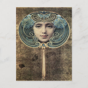 Louis Welden Hawkinsによるファンチャーオーフゴールデネムグラウンドバイルイ ポストカード