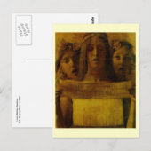 Louis Welden Hawkins, Girls Singing Music ca.1890 ポストカード (正面/裏面)