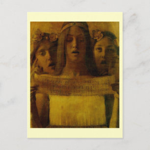 Louis Welden Hawkins, Girls Singing Music ca.1890 ポストカード