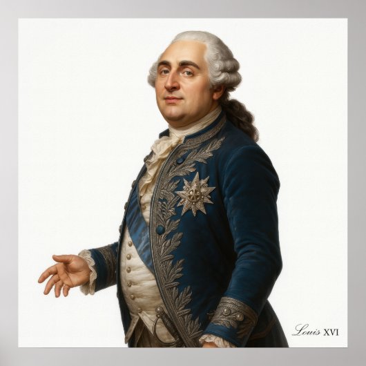 Louis XVI - French Revolution Archival Art Print ポスター (正面)