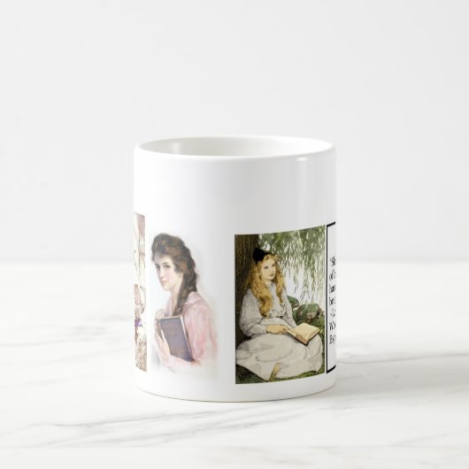 Louisaは愛書家のためのAlcottのおもしろいな引用文よろしいです コーヒーマグカップ (中央)