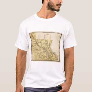 Louisa郡、アイオワ州の地図 Tシャツ