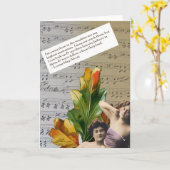 Louisa Mae Alcottの引用文のコラージュの挨拶状 カード (黄色い花)