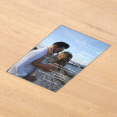 Louise シンプルPhotoモダン 結婚's アクリル招待状 (レイダウン)