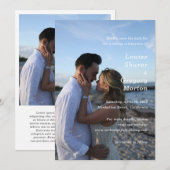 Louise シンプルPhotoモダン 結婚's セーブザデート (正面/裏面)