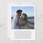 Louise シンプルPhotoモダン 結婚's 招待状 (裏面)