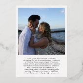 Louise シンプルPhotoモダン 結婚's 箔招待状 (裏面)