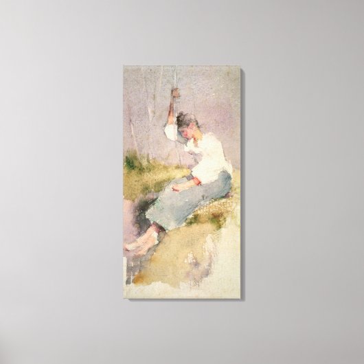 Louise, a Breton Girl (紙付き) キャンバスプリント (正面)