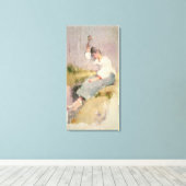 Louise, a Breton Girl (紙付き) キャンバスプリント (インサイチュ (ウッドフロア))