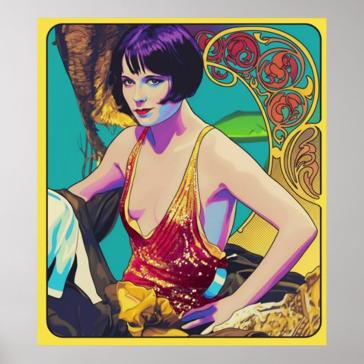 Louise Brooks - Pop Art ポスター (正面)