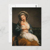 Louise Le Brun – 彼女の娘とのセルフポートレート ポストカード (正面/裏面)
