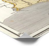 Louisiana Atlas Map ポスター (角)