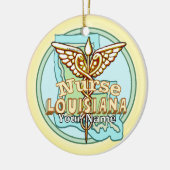 Louisiana Caduceus Nurse  セラミックオーナメント (左)