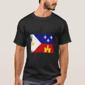 Louisiana Cajun Acadiana Flag Tシャツ (正面)