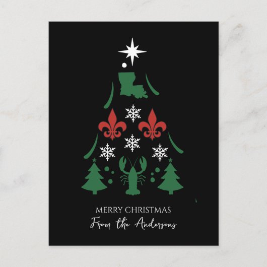 Louisiana Cajun Holiday Christmas ポストカード (正面)