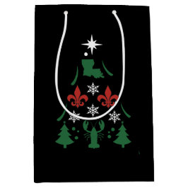 Louisiana Christmas Holiday Cajun  ミディアムペーパーバッグ