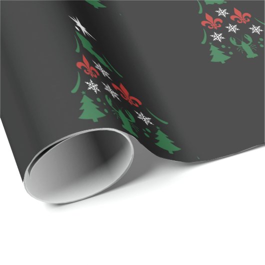 Louisiana Christmas Holiday Cajun ラッピングペーパー (ロールコーナー)