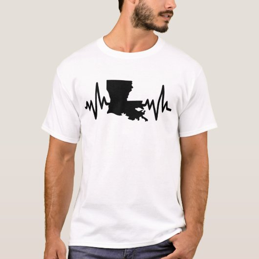 Louisiana heartbeat design unisex tシャツ (正面)