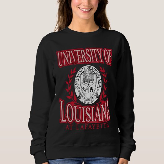 Louisiana Lafayette Ragin' Cajuns Laurels Black スウェットシャツ (正面)