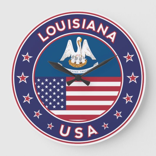 Louisiana, Louisiana phone case, sticker, bag ラージ壁時計 (正面)