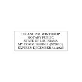 ‏Louisiana Notary Public  セルフインキングスタンプ (デザイン)
