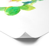 Louisiana Pelican State Shape Magnolia Flower ポスター (角)