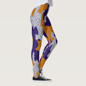 Louisiana State Purple Gold Stylish Camo Pattern レギンス (右)