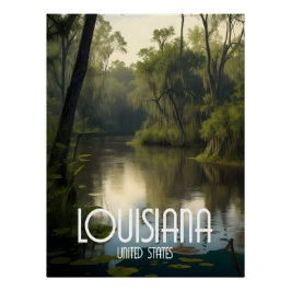 Louisiana USA Travel Poster ポスター