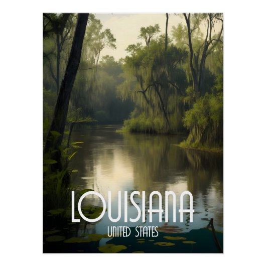 Louisiana USA Travel Poster ポスター (正面)
