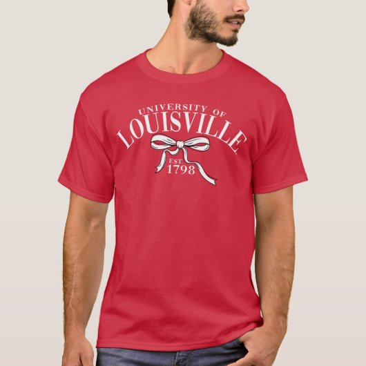 Louisville Cardinals Bow Arch Red Officially Licen Tシャツ (正面)