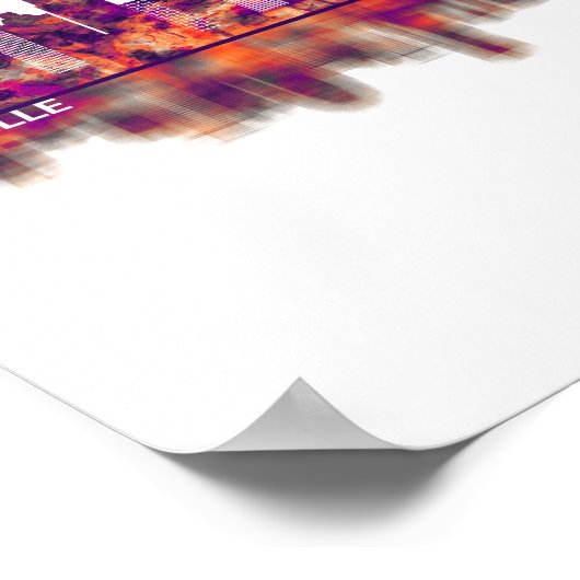 Louisville Kentucky Skyline ポスター (角)