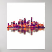 Louisville Kentucky Skyline ポスター (正面)