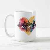 Louisville Kentucky USA Skyline コーヒーマグカップ (左)