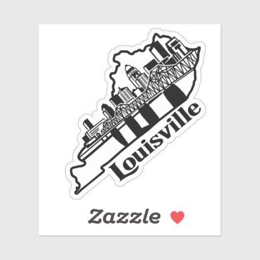 Louisville Skyline Laptop Sticker シール (シート)