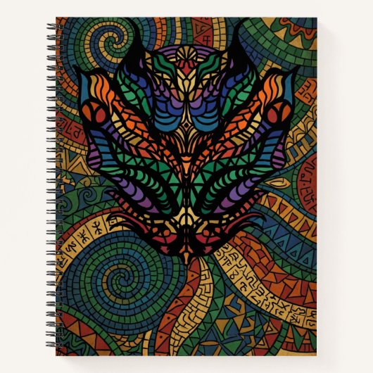 Loulou Arts Mosaic 8.5" x 11" Deluxe Notebook ノートブック (正面)