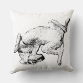 Lounge Mode – Dog Art Throw Pillow クッション (裏面)