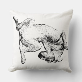 Lounge Mode – Dog Art Throw Pillow クッション