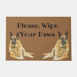 Loungingジャーマン・シェパード犬 ドアマット