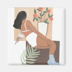 Lounging女性 マグネット