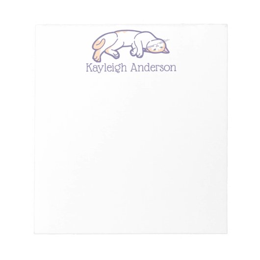 Lounging Catメモ帳 ノートパッド (正面)