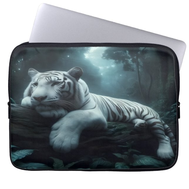 Lounging White Bangle Laptop Sleeve ラップトップスリーブ (正面)