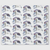 Loup blanc dans la neige ラッピングペーパー (フラット)