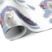 Loup blanc dans la neige ラッピングペーパー (ロールコーナー)